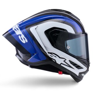 Alpinestars Supertech R10 Arius Carbon-Helm schwarz weiß blau