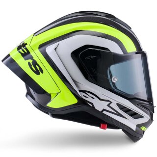 Alpinestars Supertech R10 Arius Carbon-Helm schwarz silber neongelb