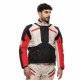 Dainese Gullfoss D-Dry Motorrad-Jacke beige schwarz rot