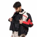 Dainese Gullfoss D-Dry Motorrad-Jacke beige schwarz rot