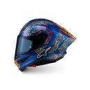 Alpinestars Supertech R10 Marthainator Le Carbon-Helm blau gold