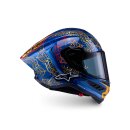 Alpinestars Supertech R10 Marthainator Le Carbon-Helm blau gold