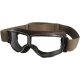 AVIATOR Brille T2 für Brillenträger Chromrahmen mit braunem Leder klare Gläser