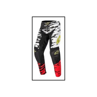 Alpinestars Youth Racer Braap Hose weiss rot schwarz