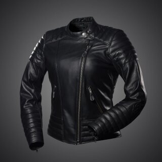 4SR Cool Lady Damen Motorrad Lederjacke schwarz