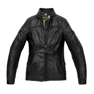 Spidi Rock Lady Motorrad Damen Lederjacke Vintage Custom schwarz