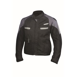Helite Vented 2.0 Sommer Airbag Texiljacke schwarz-blaugrau