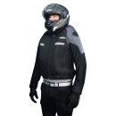 Helite Vented 2.0 Sommer Airbag Texiljacke schwarz-blaugrau