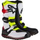 Alpinestars Tech T Trial-Stiefel weiss rot neongelb schwarz