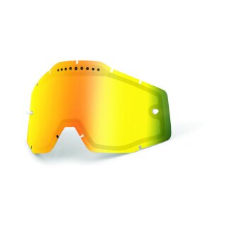100% Ventilierte Dual Ersatzscheibe verspiegelt gold für Accuri, Racecraft, Strata