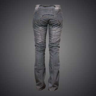 4SR Star Grey Motorrad Damen-Jeans grau
