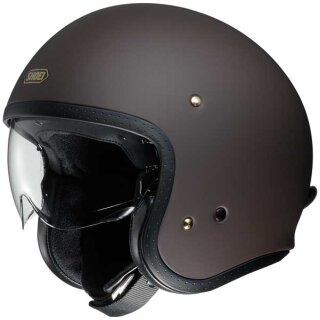 Shoei J.O Jethelm Einfarbig Matt Brown matt braun