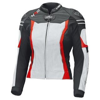 Held Street 3.0 Damen Motorrad Leder-Jacke weiss rot