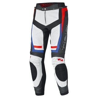 Held Rocket 3.0 Motorrad Leder-Hose weiss rot blau