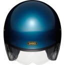 Shoei J.O Jethelm Einfarbig Laguna Blue blau