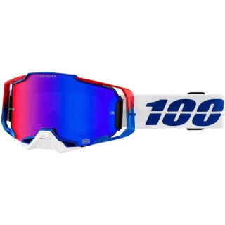 100% Armega Genesis Crossbrille verspiegelt Hiper Blue Red Mirror