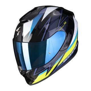 schwarz blau neongelb